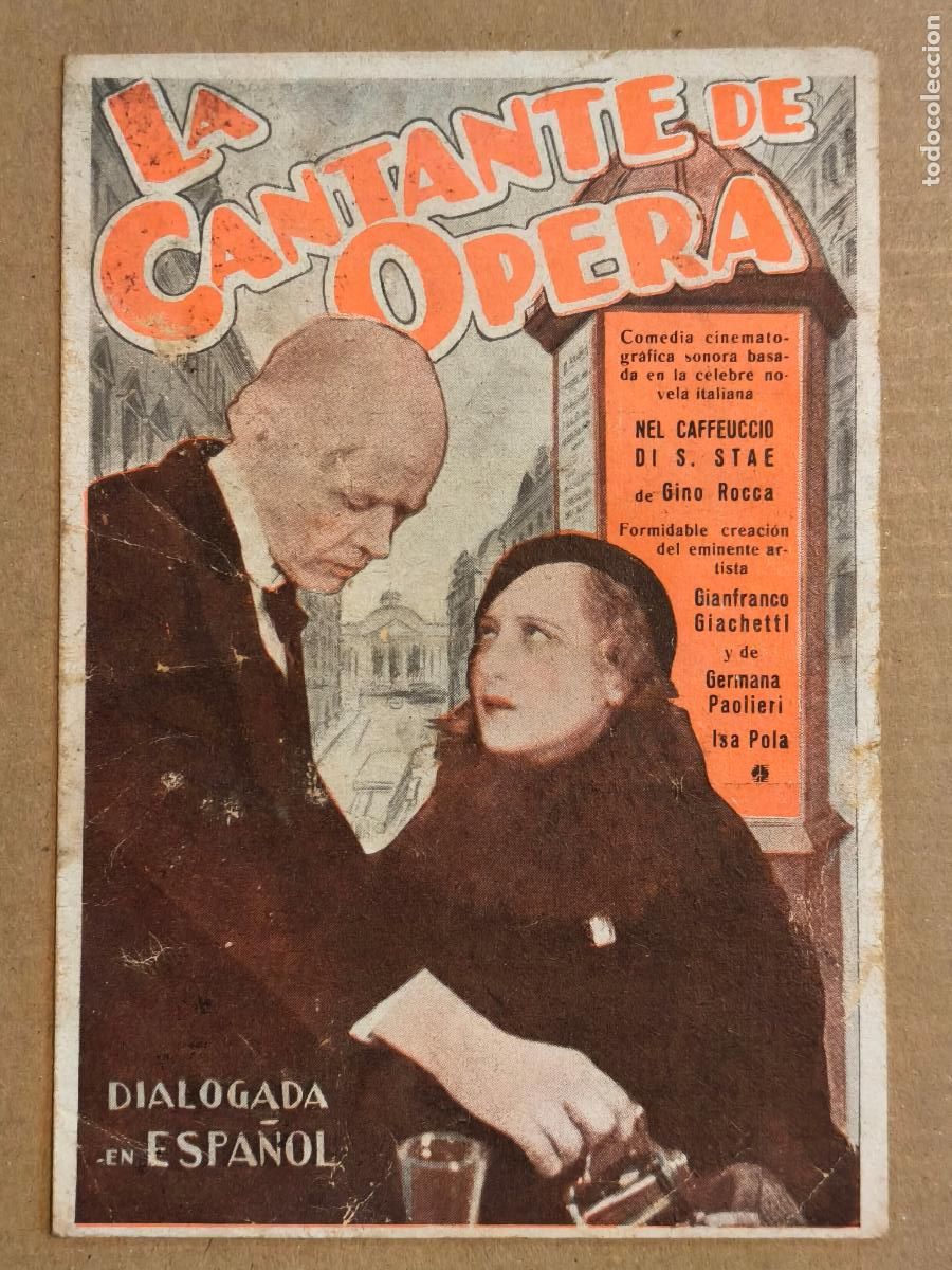  Flyers Publicitaires de films Anciens: EL CANTANTE DE OPERA PROGRAMA DE CINE 1940