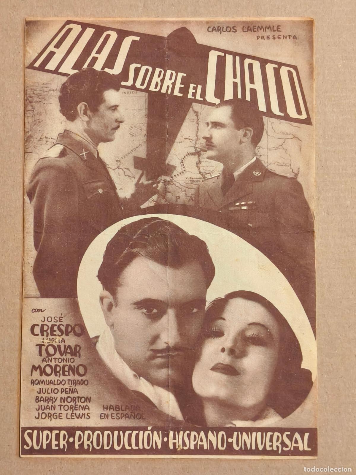Cine: ALAS SOBRE EL CHACO PROGRAMA DE CINE 1936