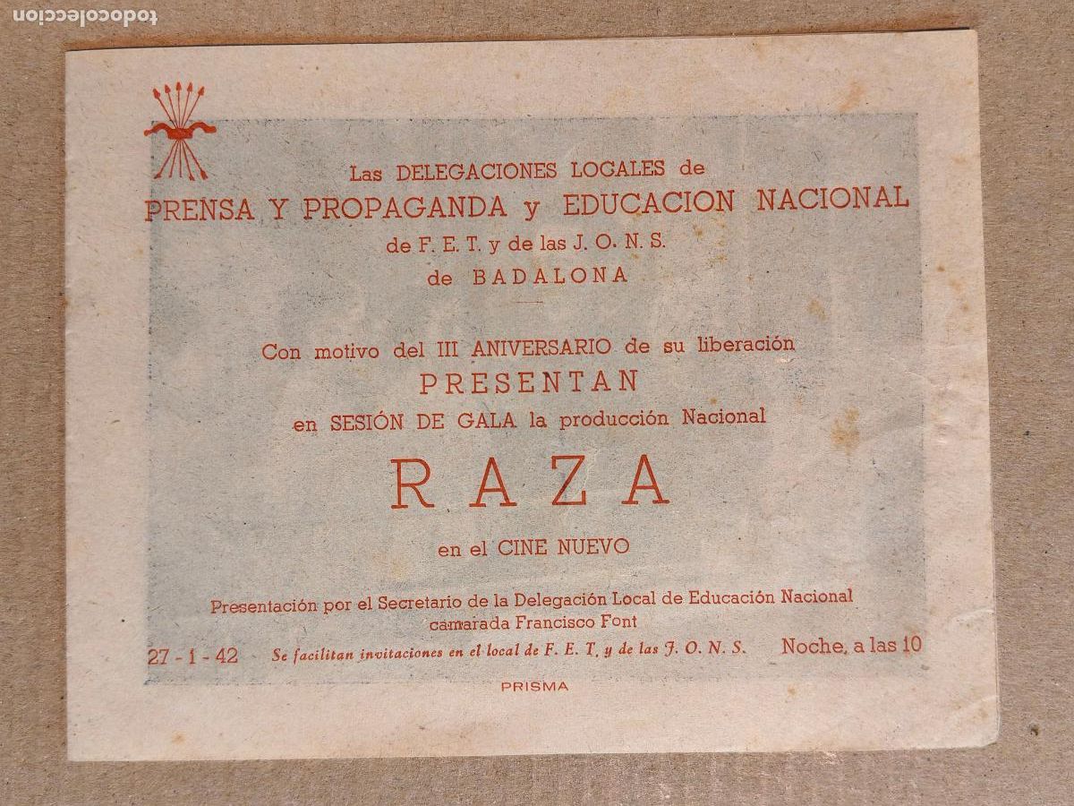Cine: RAZA PROGRAMA DE CINE 1942