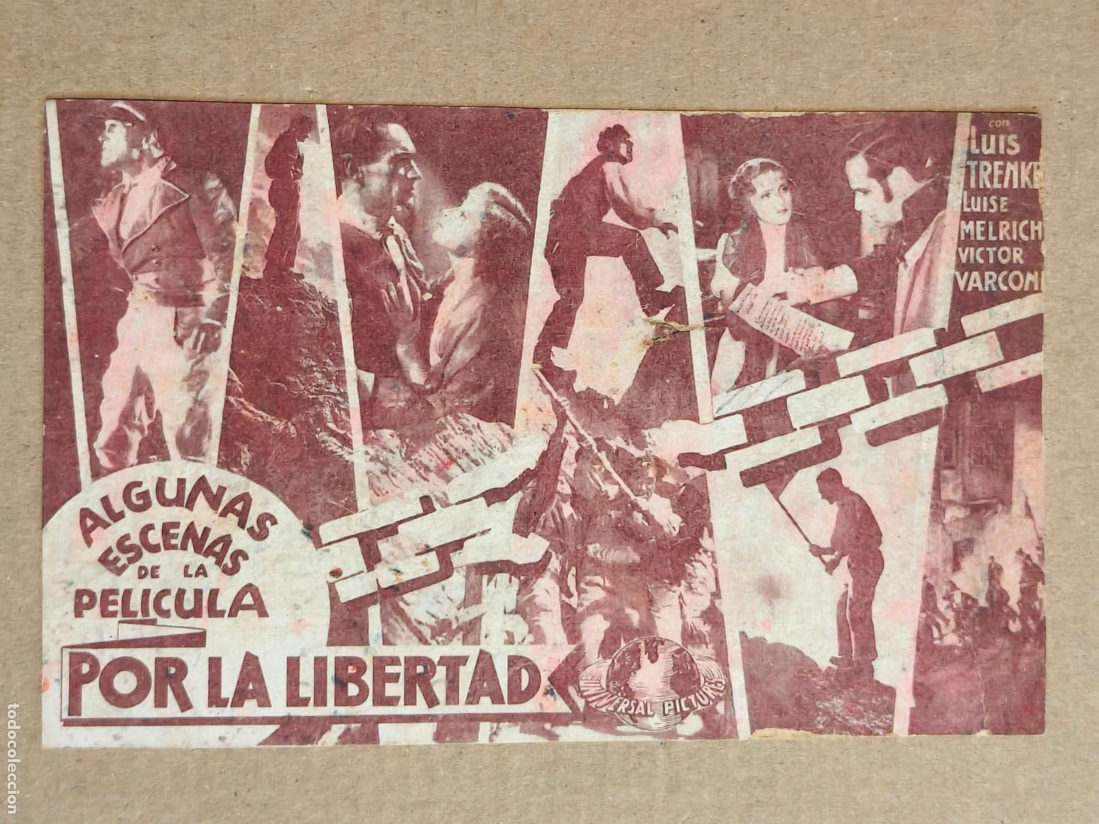 Cine: POR LA LIBERTAD PROGRAMA DE CINE 1932
