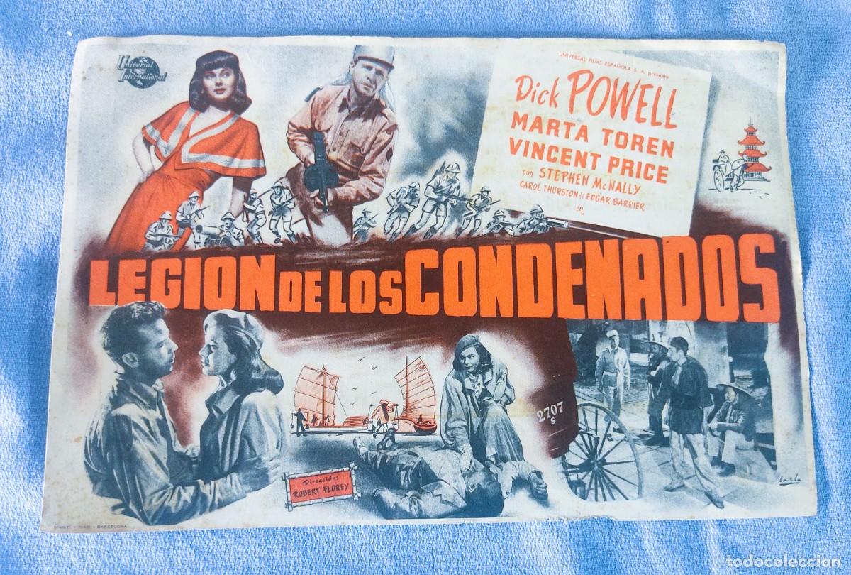 Cine: LEGION DE LOS CONDENADOS COLISEUM TORTOSA 1950