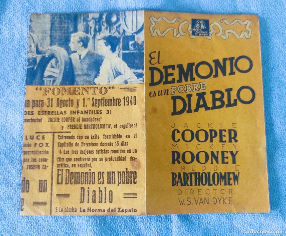 Cine: EL DEMONIO DE UN POBRE DIABLO SALA FOMENTO 1940