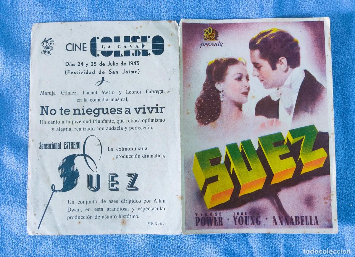 Cine: SUEZ CINE COLISEO LA CAVA TARRAGONA 1945
