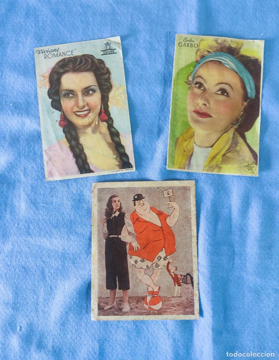 Cine: 3 CARICAFOTOS Y FOTOCROMOS DENTICHLOR