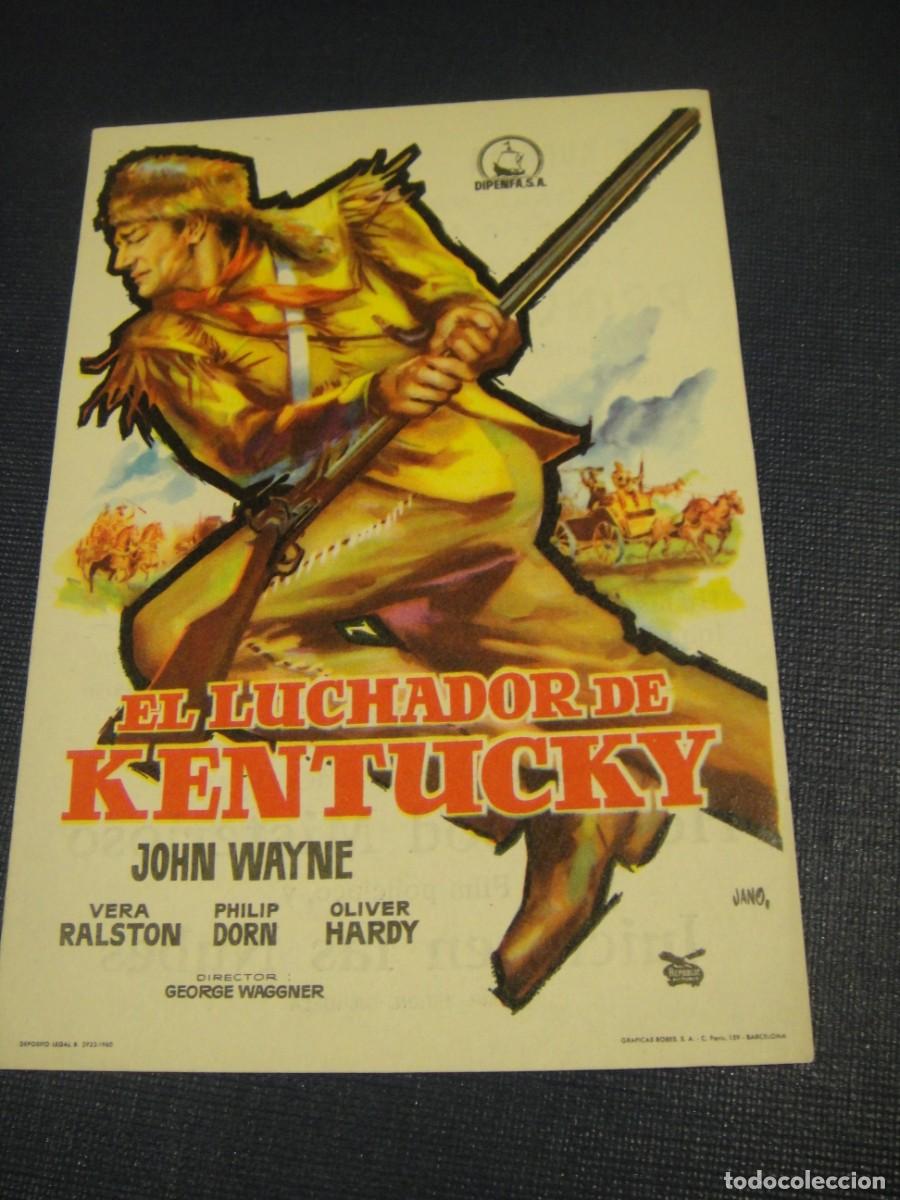 Cine: el luchador de kentucky - folleto de mano - publicidad cine avenida orihuela