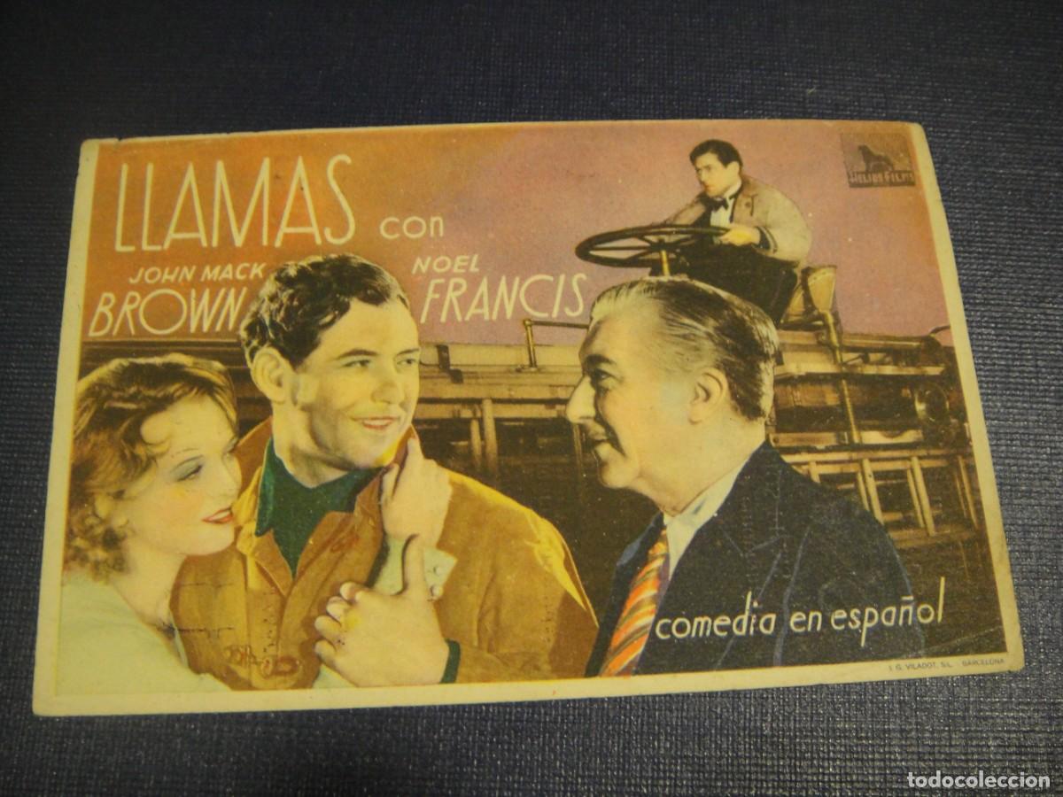 Cine: llamas - folleto de mano - publicidad cine vergara