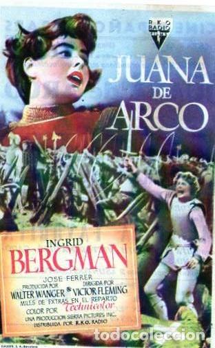 Cine: juana de arco - folleto de mano - publicidad cine espa&ntilde;ol . ibars