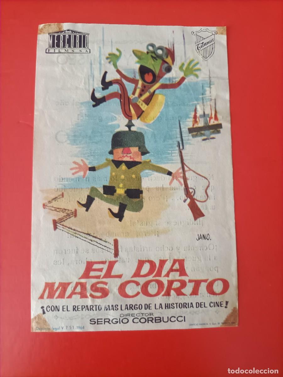Cine: EL D&Iacute;A M&Aacute;S CORTO. C/P. CINES FANTASIO Y COLISEO. BARACALDO.