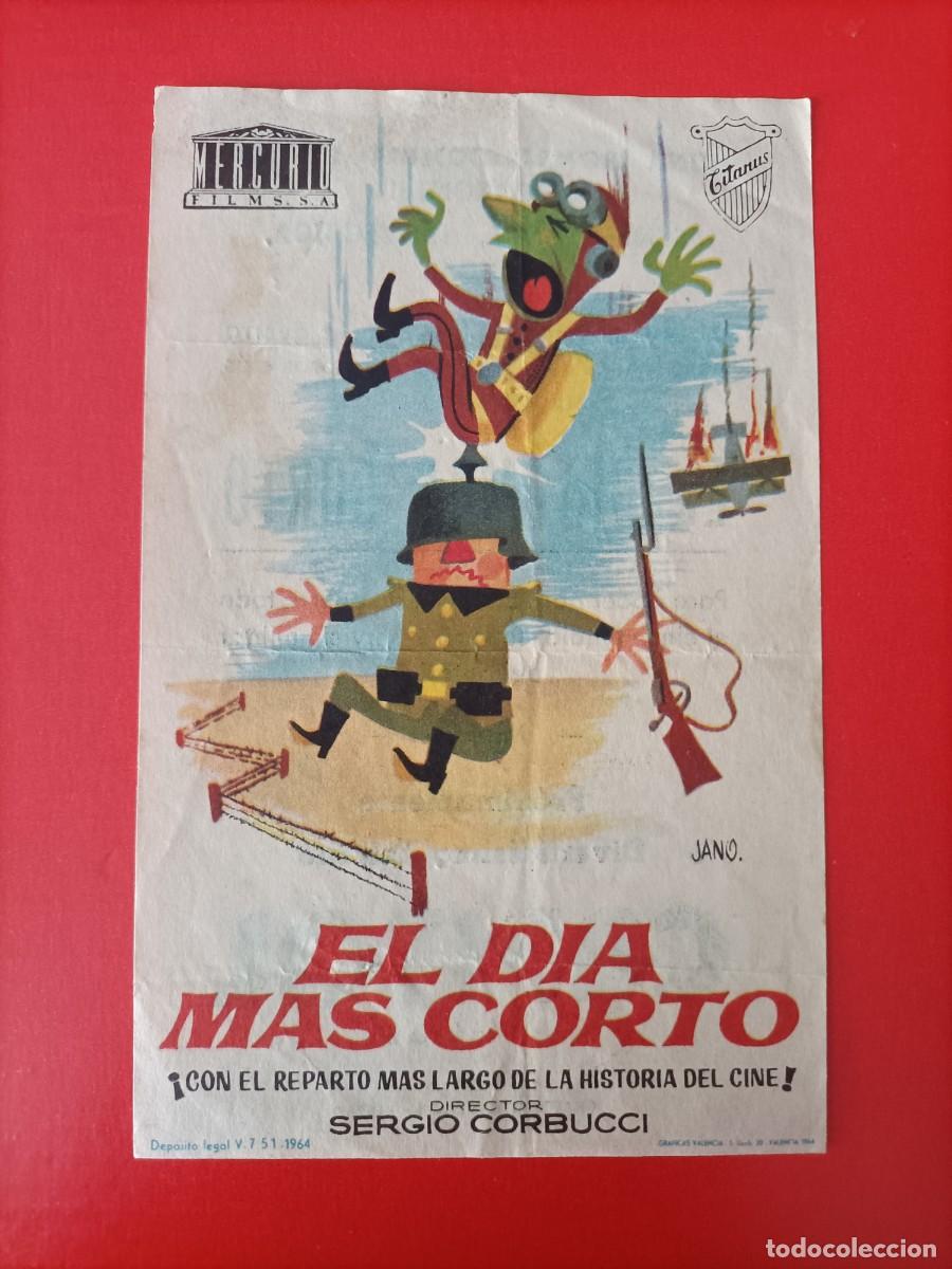 Cine: EL D&Iacute;A M&Aacute;S CORTO. C/P. CINE CAPITOL. BILBAO. PERFECTO ESTADO.