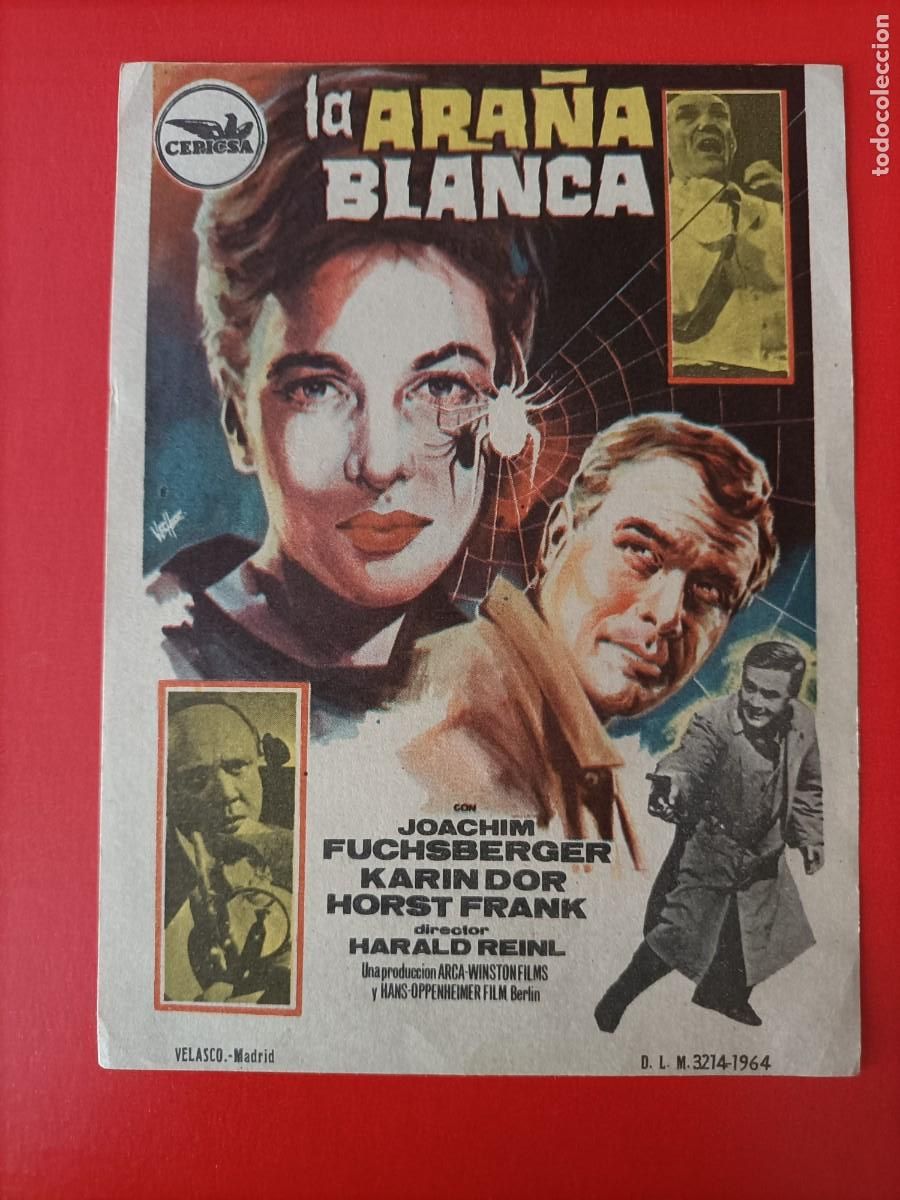 Cine: LA ARA&Ntilde;A BLANCA. KARIN DOR, JOACHIM FUCHSBERGER. EST&Aacute; NUEVO. S/P.