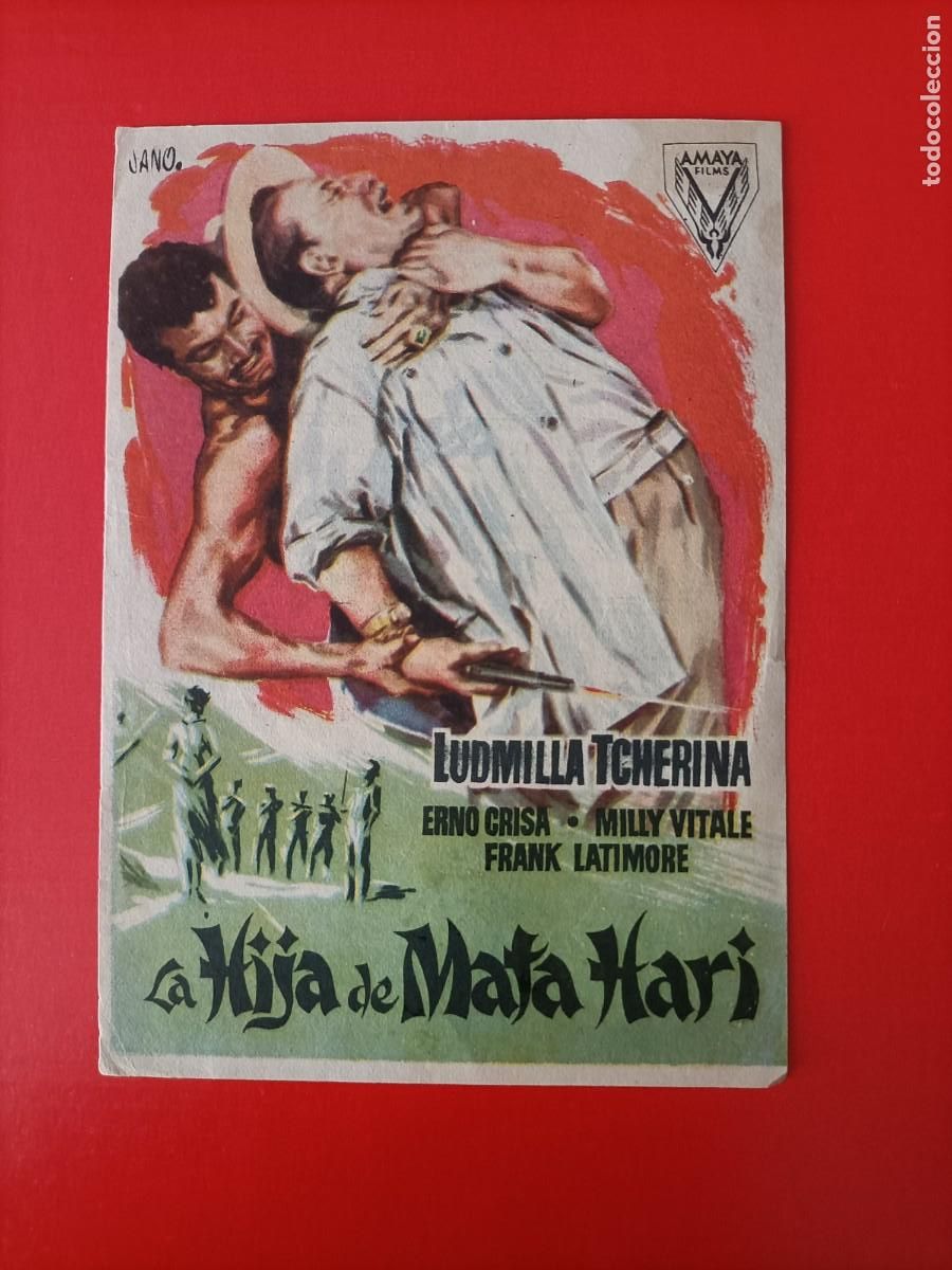 Cine: LA HIJA DE MATA HARI. LUDMILLA TCHERINA. C/P. CINE DUQUE M&Aacute;LAGA. EST&Aacute; NUEVO.
