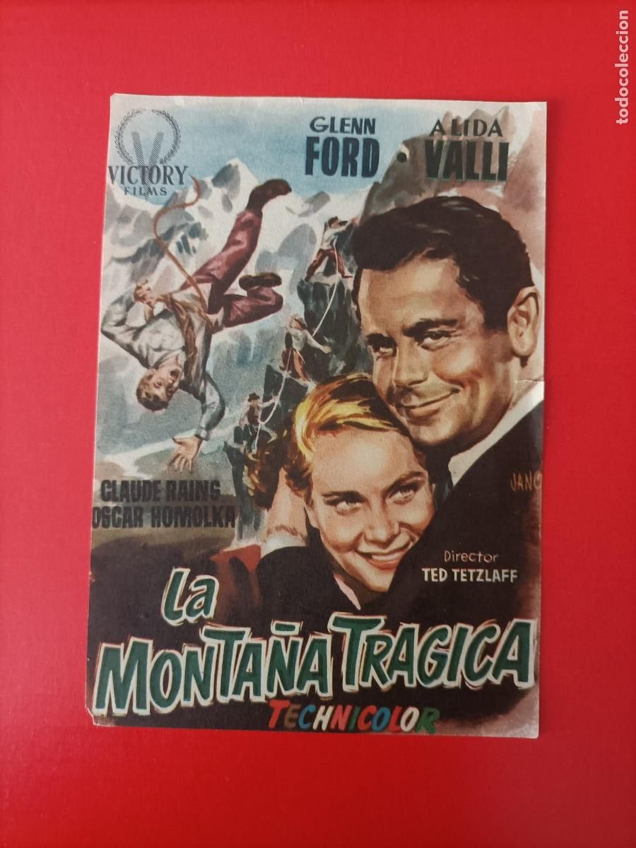 Cine: LA MONTA&Ntilde;A TR&Aacute;GICA. GLENN FORD. S/P. BUEN ESTADO, LOS MARGENES RECORTADOS.