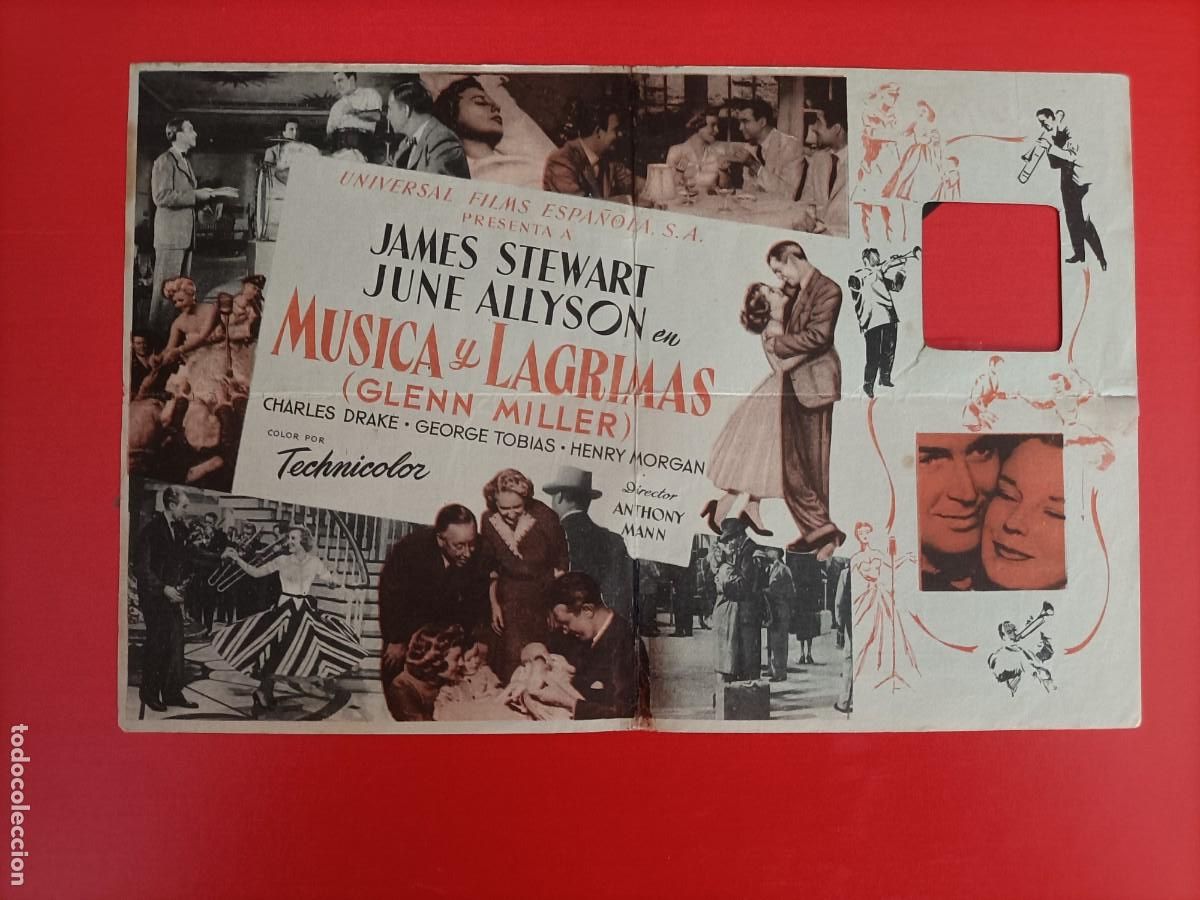 Cine: M&Uacute;SICA Y LAGRIMAS. JAMES STEWART. C/P. CINE ECHEGARAY DOBLE Y TROQUELADO.