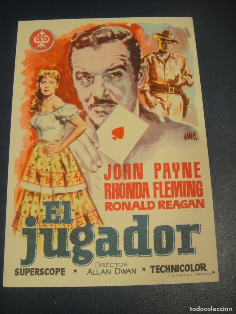 Cine: el jugador - folleto de mano - publicidad sellos cines rambla y nuevo , san vicente