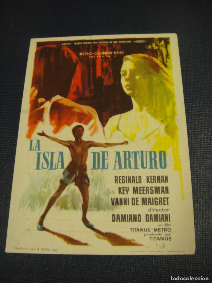 Cine: la isla de arturo - folleto de mano - publicidad cine catalu&ntilde;a , artesa de segre