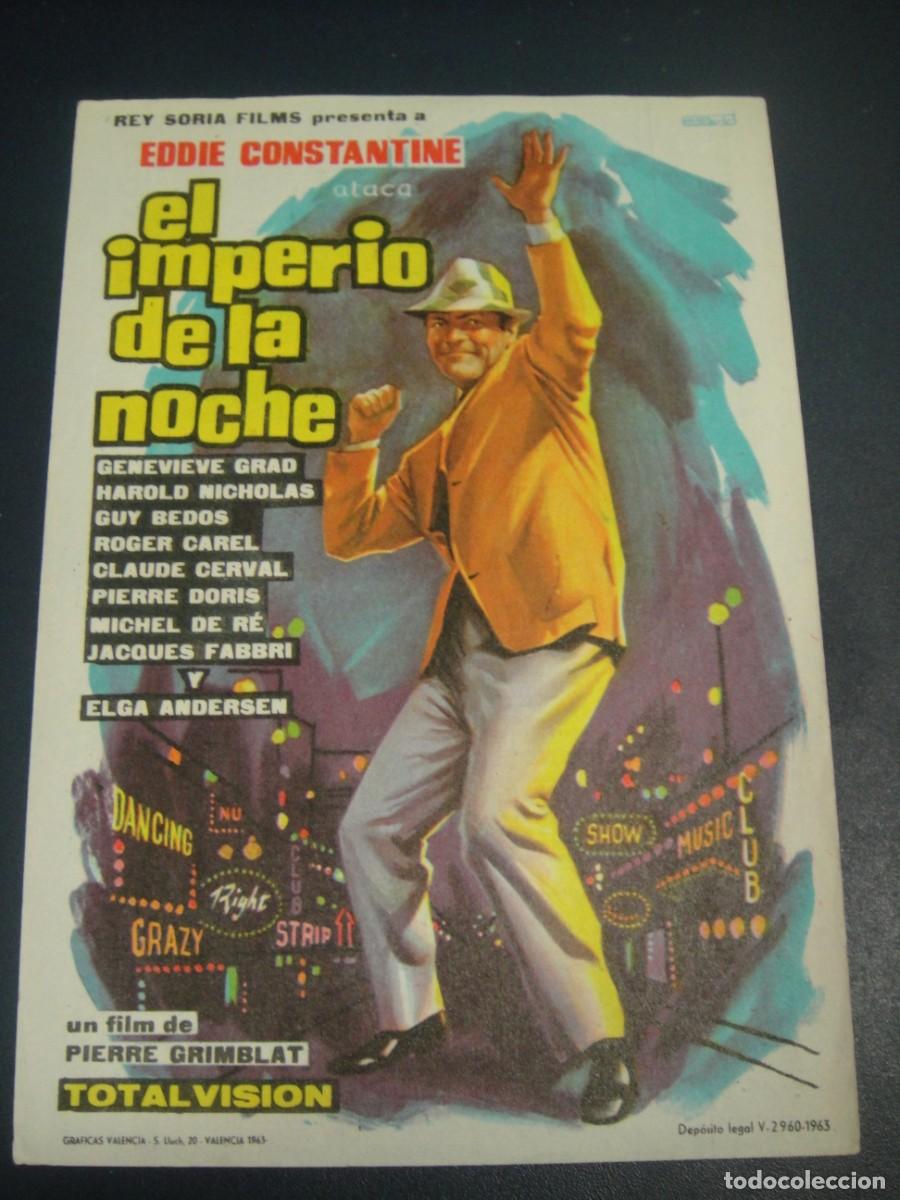 Cine: el imperio de la noche - folleto de mano - publicidad cines imperial y principal