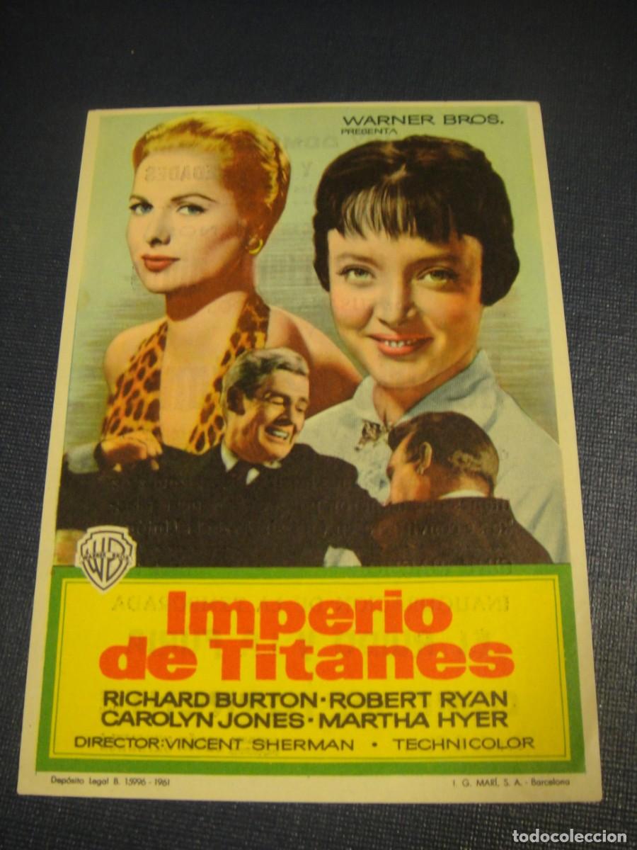 Cine: imperio de titanes - folleto de mano - publicidad teatro circo y salon novedades , orihuela