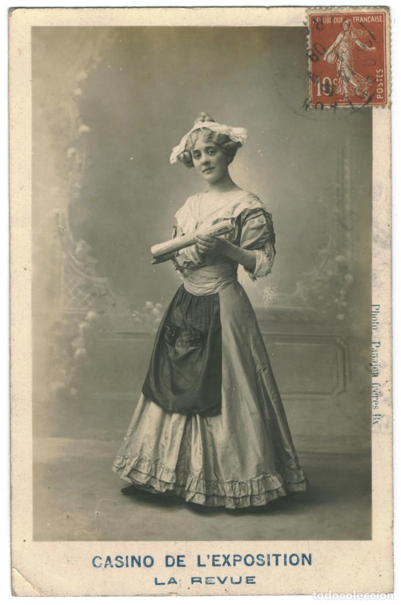 Cine: Actriz Sin identificar_R. Guilleminot, Baspflug (PAris). La revue (Casino de l'Exposition)