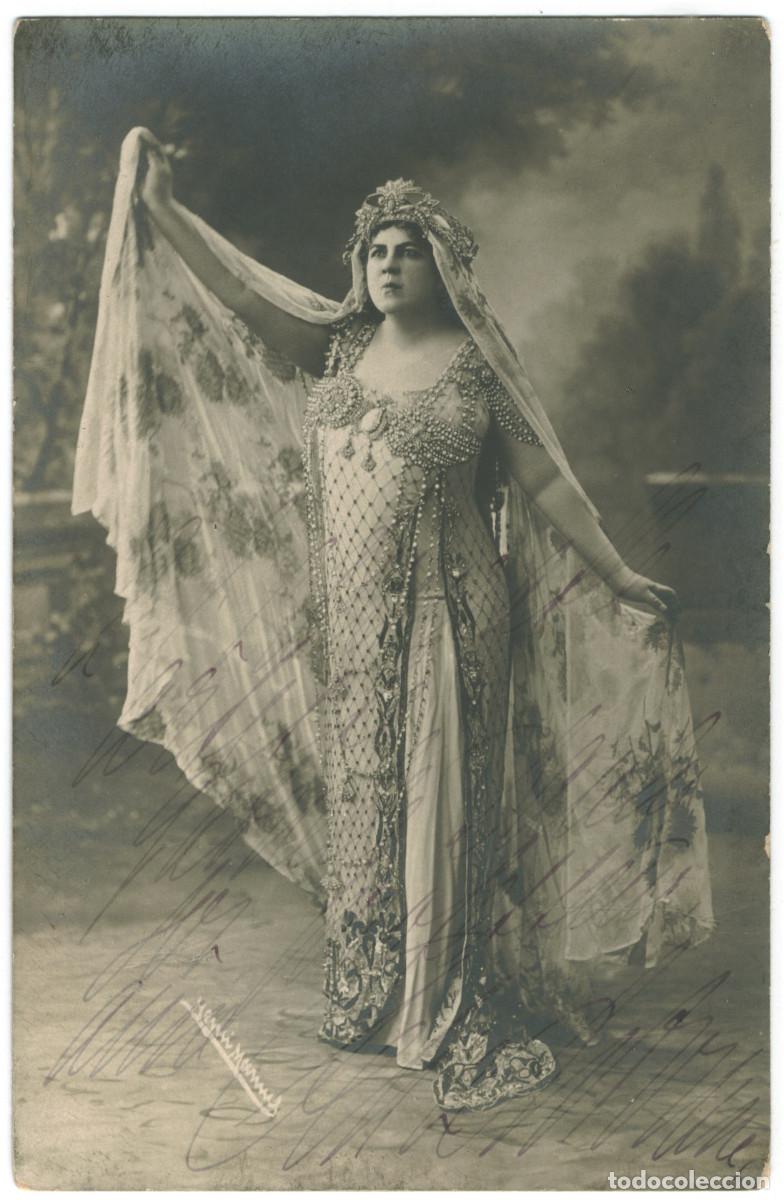 Cine: Soprano h&uacute;ngara Terka Ternina (Milka Trnina)_Sin datos. Photo Henri Manuel. Autograph Signed