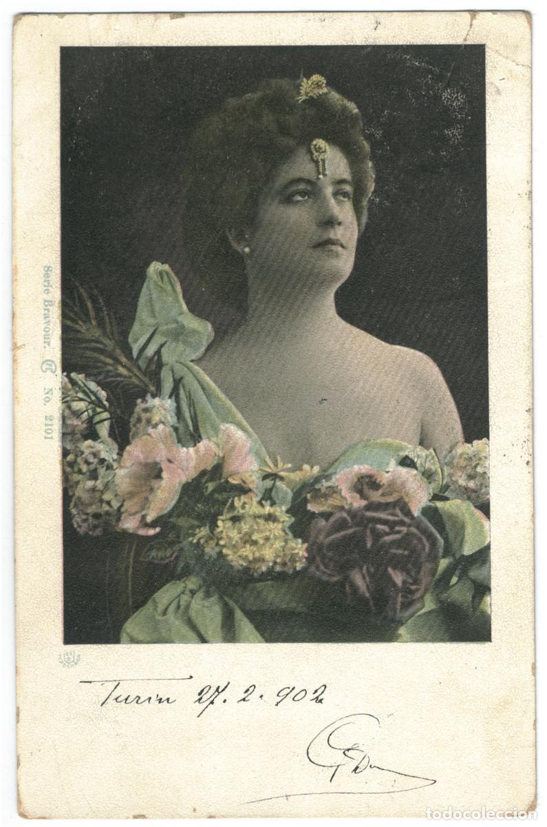 Foglietti di film di film antichi di cinema: Actriz Sin identificar_PF. Typochrom (Bravour; 2101)