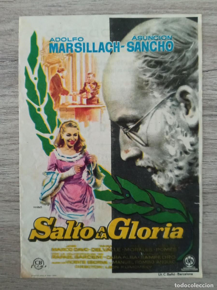 Cine: SALTO A LA GLORIA, ADOLFO MARSILLACH, CINE MODERNO, MONTORN&Eacute;S DEL VALL&Eacute;S