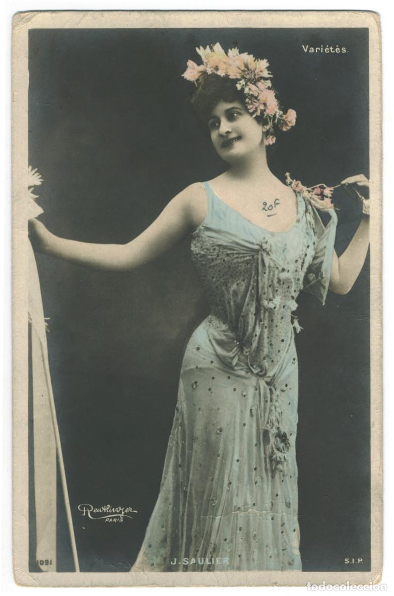 Cine: Actriz Belle &Eacute;poque SAULIER, Jeanne_SIP. 1091. Vari&eacute;t&eacute;s. Photo Reutlinger