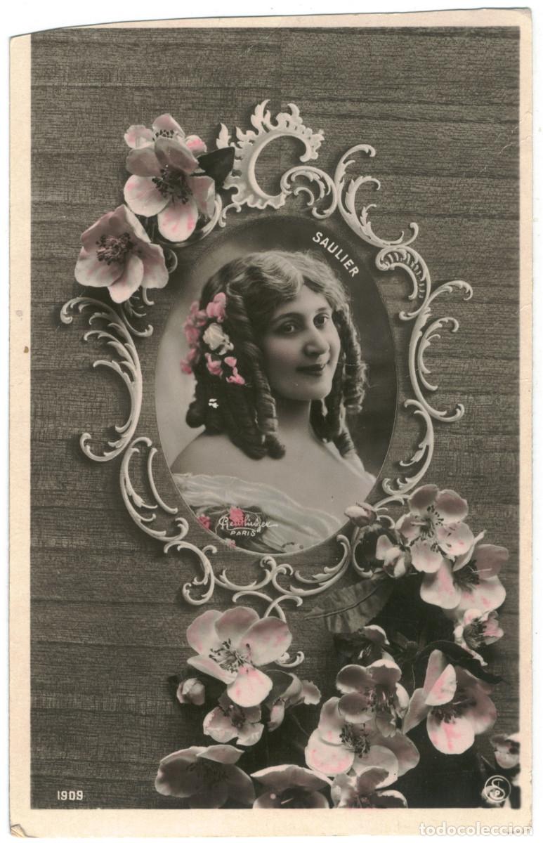Cine: Actriz Belle &Eacute;poque SAULIER, Jeanne_SIP. 1909. Photo Reutlinger