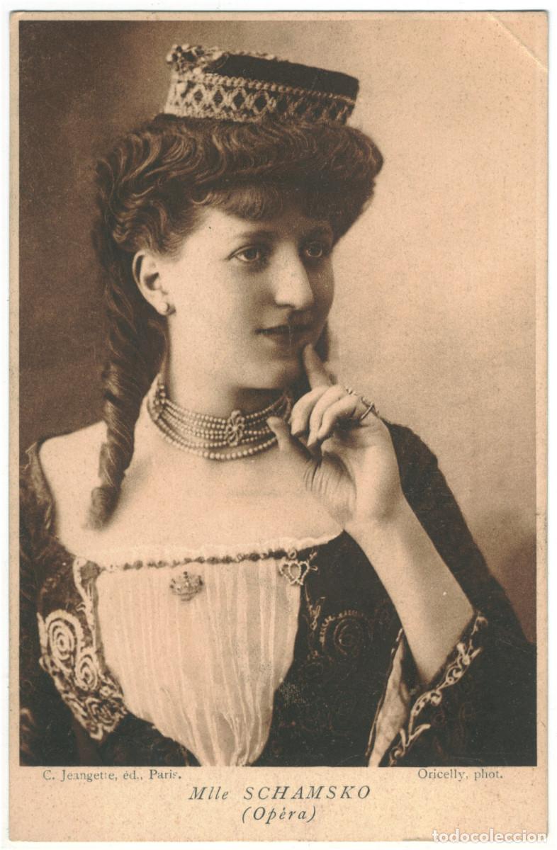 Cine: Actriz Belle &Eacute;poque SCHAMSKO, Mlle._C. Jeangette. Op&eacute;ra. Photo Oricelly
