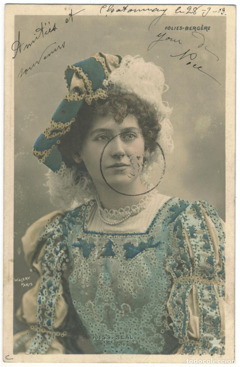 Cine: Actriz Belle &Eacute;poque SEAL, Miss_&Eacute;toile. Folies Berg&eacute;re. Photo Wal&eacute;ry
