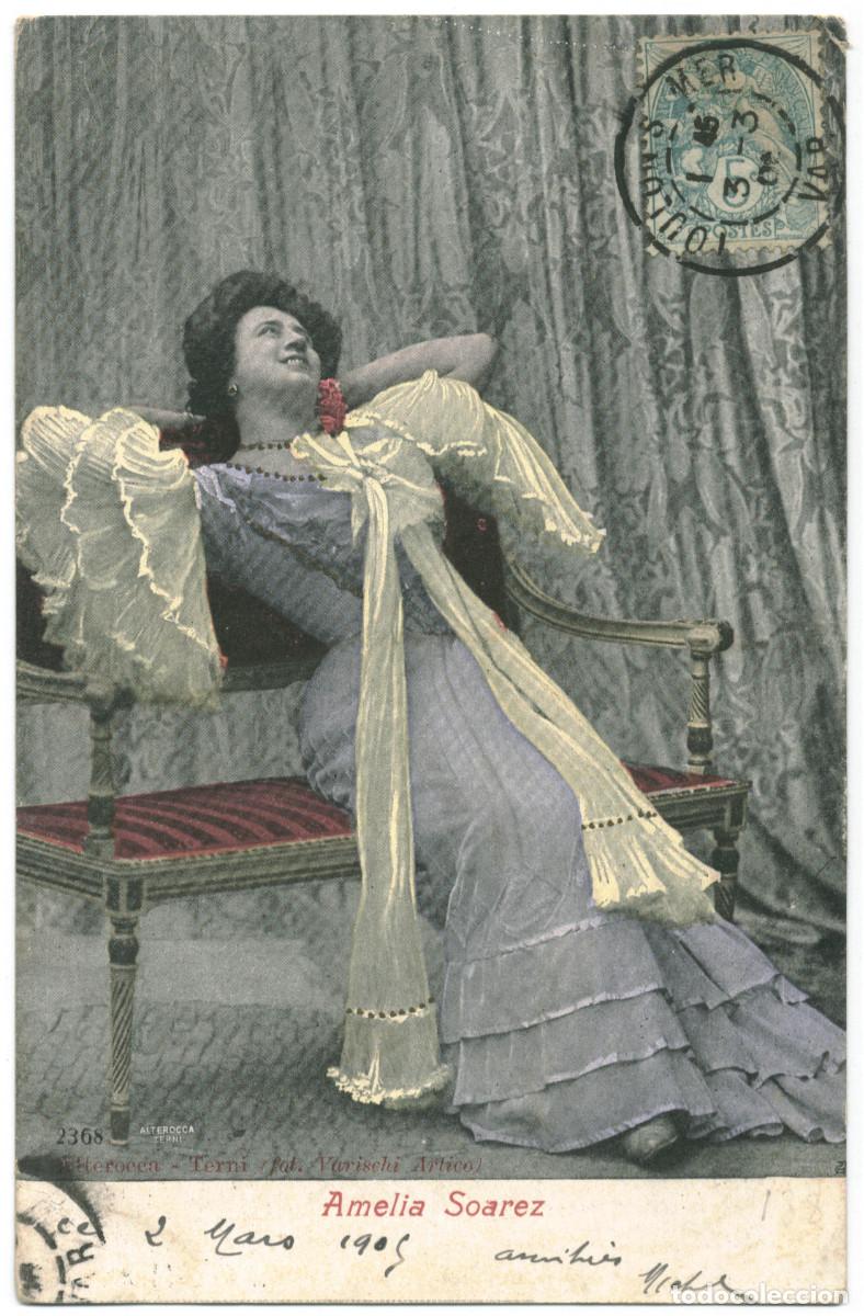 Cine: 6 Postales Soprano y actriz SOAREZ, Amelia_Alterocca Terni. 2368, 2369, 2370, 2373, 2374, 2375