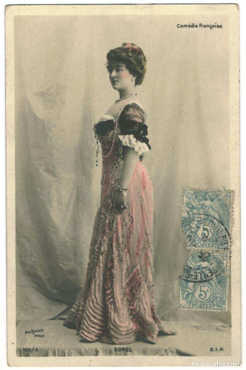 Cine: Actriz Belle &Eacute;poque SOREL, &Ccedil;&eacute;cile_SIP. 186-4. Com&eacute;die Fran&ccedil;aise. Photo Reutlinger
