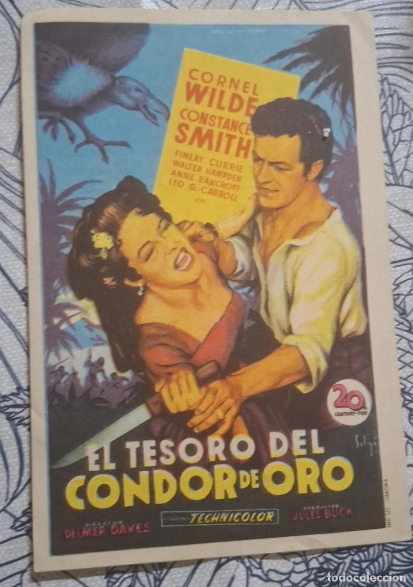 Cine: EL TESORO DEL CONDOR - PROGRAMA DE CINE