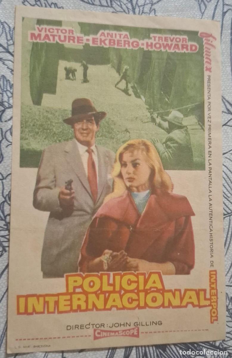 Cine: POLICIA INTERNACIONAL - PROGRAMA DE CINE