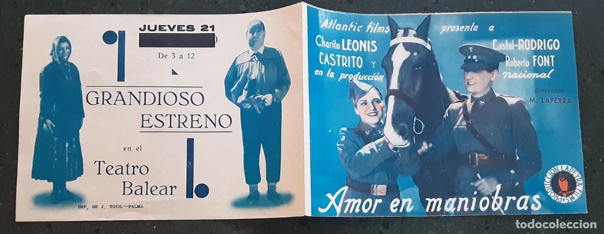 Cine: AMOR EN MANIOBRAS, CHARITO LEON&Iacute;S, ROBERTO FONT, CASTRITO, CASTEL-RODRIGO.