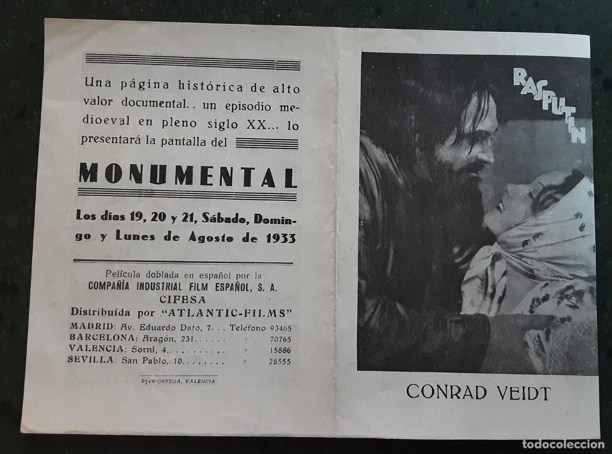 Cine: RASPUTIN, CONRAD VEIDT.