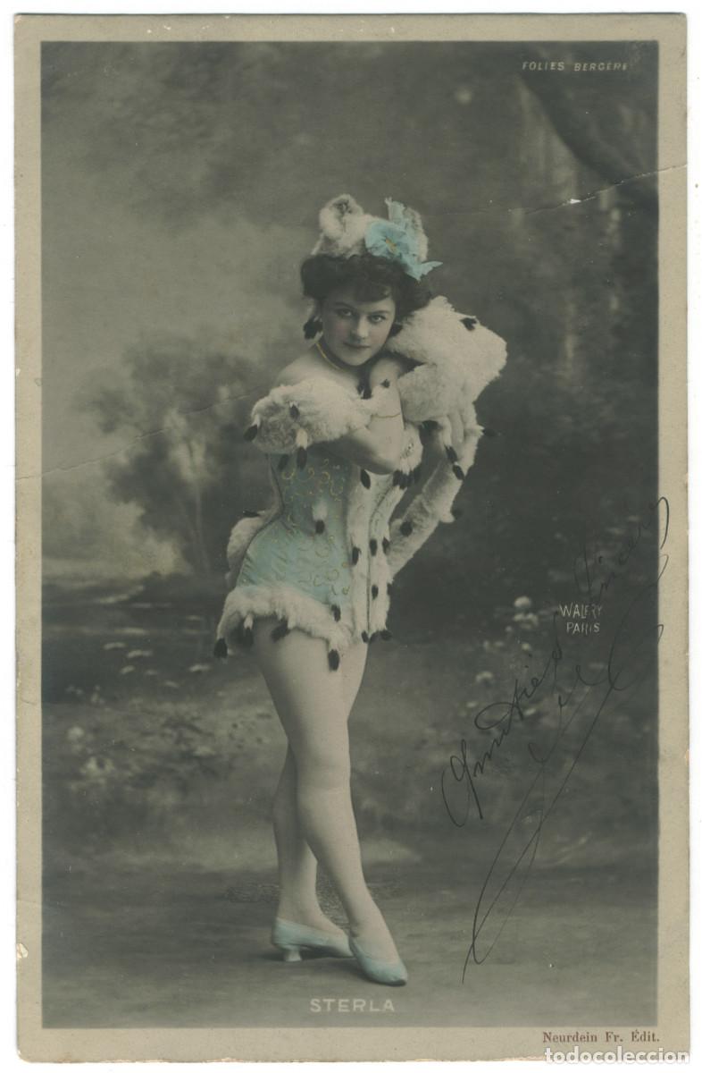 Cine: Actriz Belle &Eacute;poque STERLA_Neurdein. Folies Berg&eacute;re
