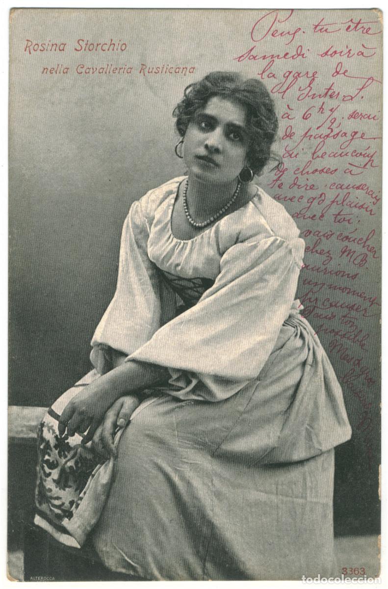 Foglietti di film di film antichi di cinema: Actriz Belle &Eacute;poque STORCHIO, Rosina_Alterocca Terni. 3363. In Cavalleri Rusticana
