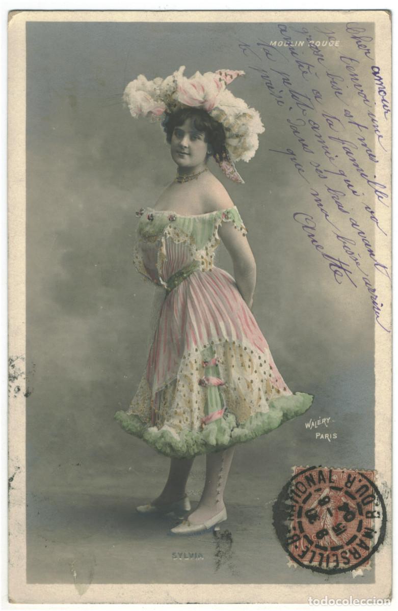 Cine: Actriz Belle &Eacute;poque SYLVIA_&Eacute;toile. 684-53. Moulin Rouge. Photo Wal&eacute;ry