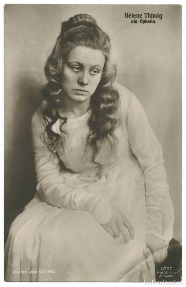 Cine: Actriz Belle &Eacute;poque THIMIG, Helene_Herm. Leiser. 8787. As Ophelia. Photo Becker & Maass