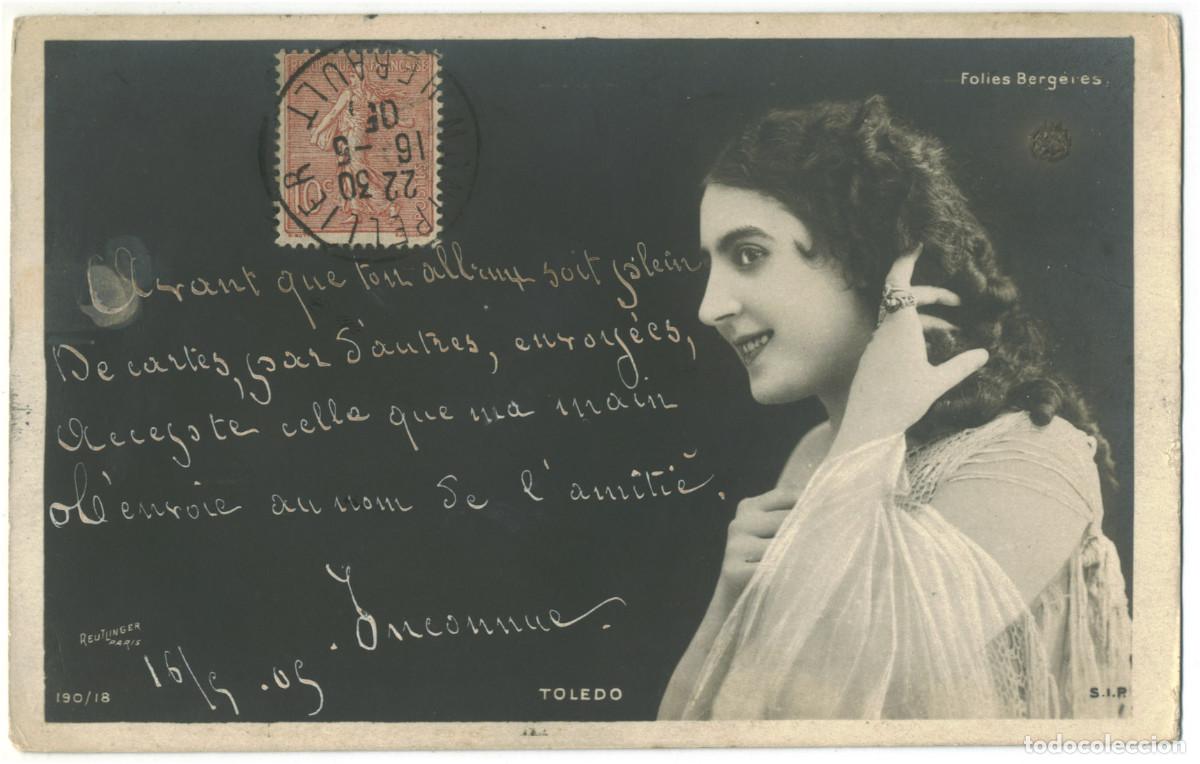 Cine: Actriz Belle &Eacute;poque TOLEDO, de_SIP. 190-18. Folies Berg&eacute;res. Photo Reutlinger