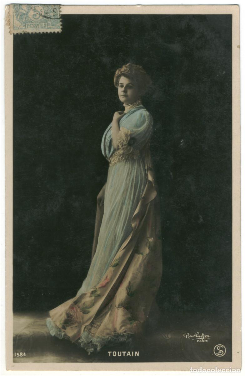 Cine: Serie 3 Postales Actriz Belle &Eacute;poque TOUTAIN, Blanche_SIP. 1584. Photo Reutlinger
