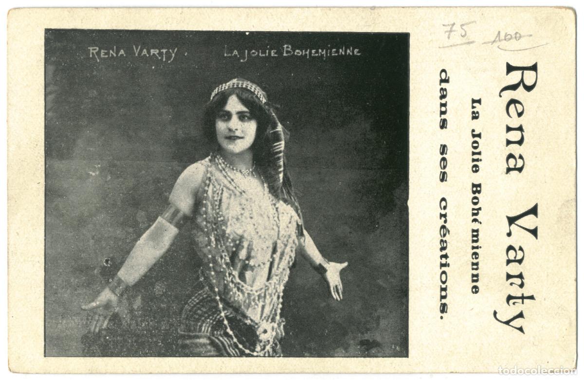 Foglietti di film di film antichi di cinema: Actriz Belle &Eacute;poque VARTY, Rena (La jolie bohemienne)_Sin datos