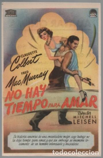 Cine: PROGRAMA DE CINE: NO HAY TIEMPO PARA AMAR PC-11289