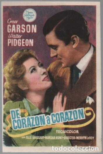 Cine: PROGRAMA DE CINE: DE CORAZON A CORAZON PC-11303