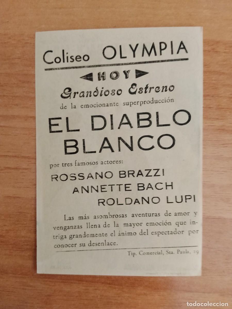 Cine: ROSA-- PROGRAMA DE CINE --- EL DIABLO DE BLANCO ct - Foto 2