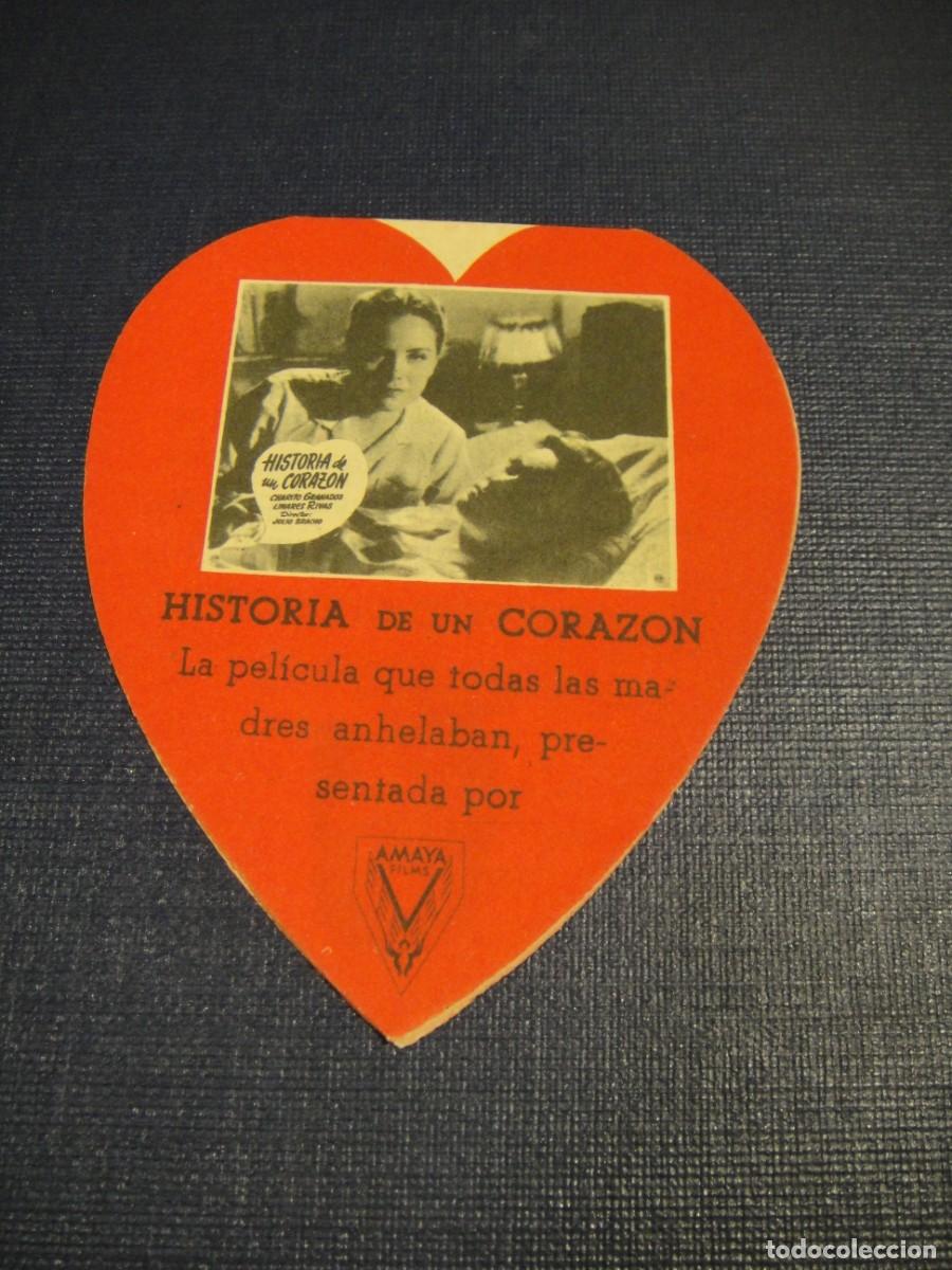 Cine: historia de un corazon - folleto de mano doble - publicidad teatro nacional