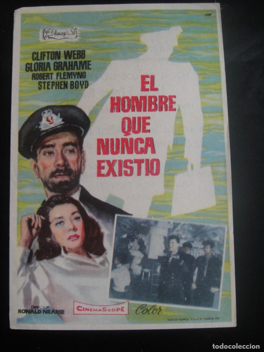 Cine: el hombre que nunca existio - folleto de mano - publicidad cine teatro andalucia , cadiz