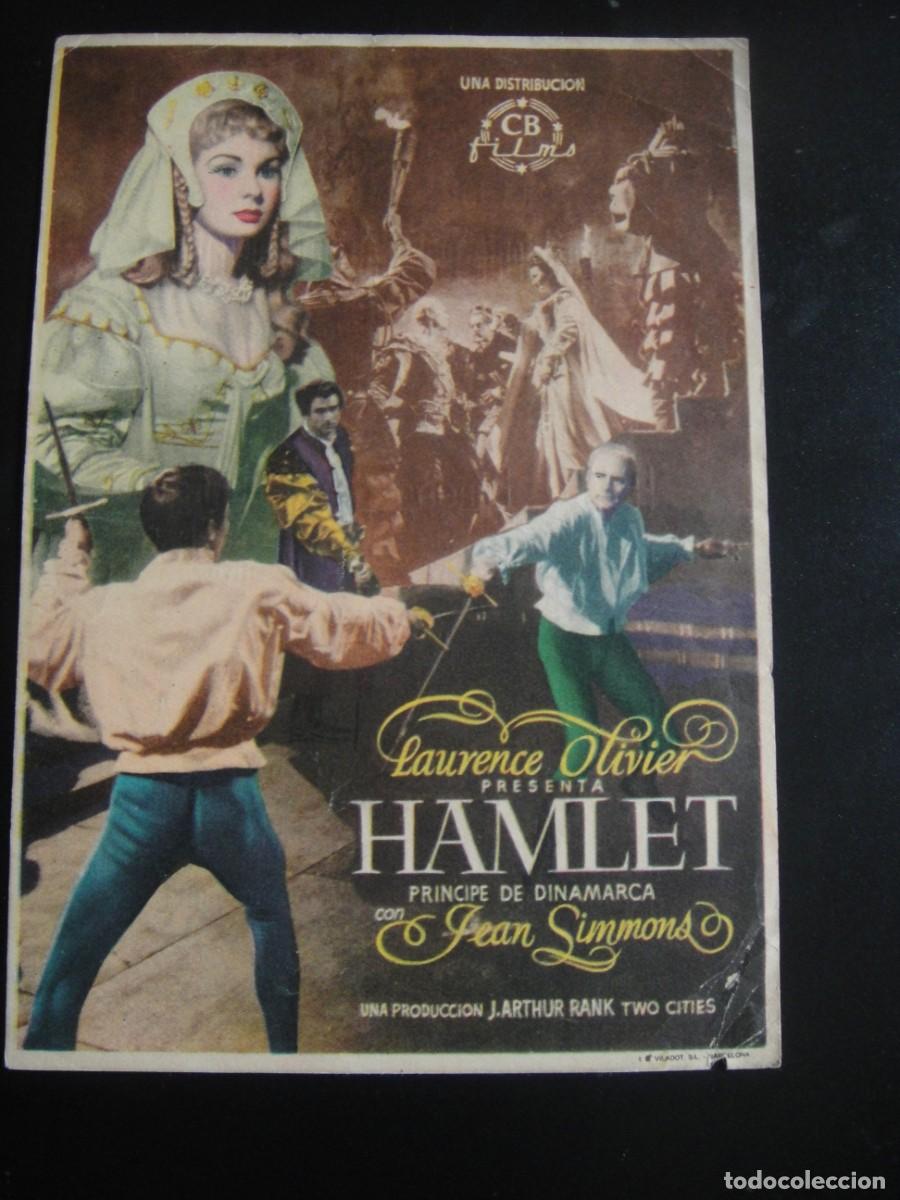 Cine: hamlet - folleto de mano - publicidad teatro calderon , alcoy