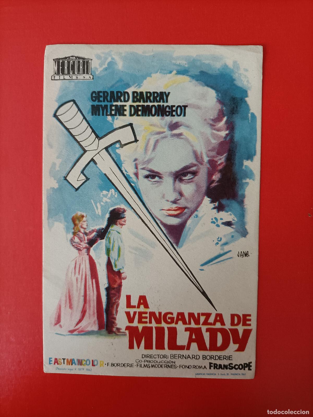 Cine: LA VENGANZA DE MILADY. MYLENE DE MONGEOT. S/P. ALB.