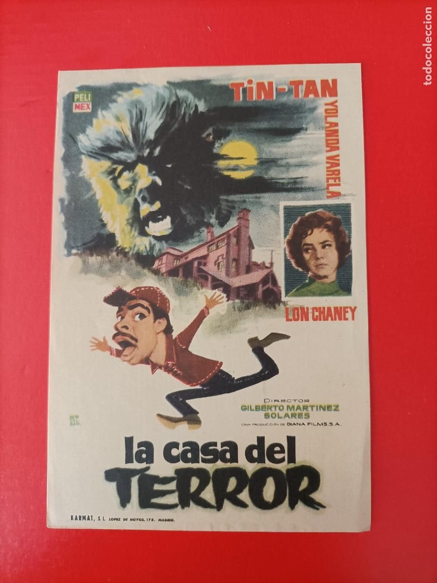 Cine: LA CASA DEL TERROR. TIN TAN. LON CHANEY. S/P. EST&Aacute; NUEVO.